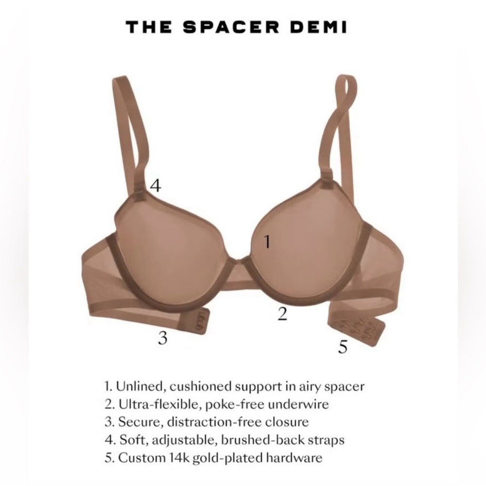 NWOT CUUP The Demi Spacer Bra - Picture 4 of 8